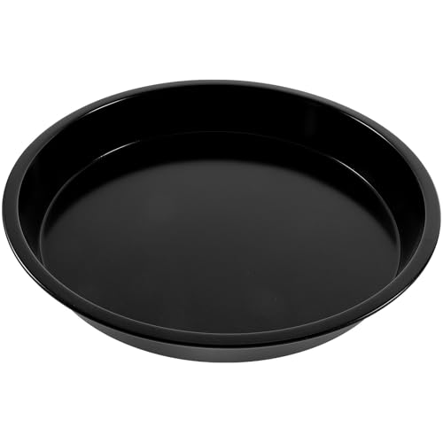 TOYANDONA Bandeja para Pizza Redonda Antiadherente de Acero al Carbono 22 Cm, Molde para Hornear Pizza y Pasteles, Sartén Ligera para Horno Doméstico, Utensilio Multiusos para Repostería