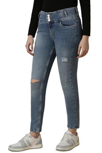Image of Allen Solly Women's High Rise Regular Fit Jeans