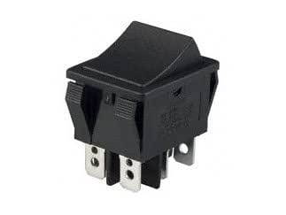E-Switch R5CBLKBLKEF0 Switches Rocker R5 Series 20 A DPDT On-On Quick ...