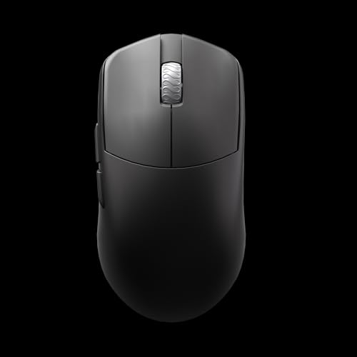 Image of Lamzu Maya X Wireless Gaming Mouse, Ultra Lightweight 47g, Optical Switch, Maximum 30000 DPI, Symmetrical, MCU Nordic 52840, Silver TTC Encoder, PAW3950 Sensor(Larger Maya) (Black)