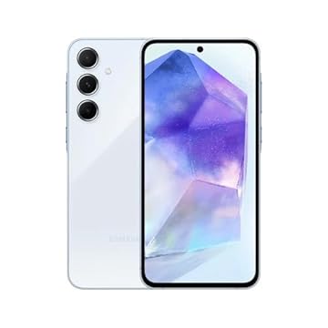 Samsung Celular Galaxy A55 5G, Câmera Tripla até 50MP, Tela 6.6", 128GB Azul Claro