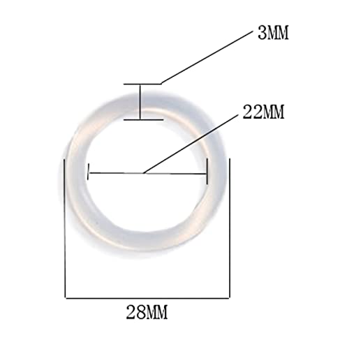 Weicher Ring Adapter Clip, Adapter für Dummy Clip aus transparentem Silikon, Ring aus Silikon, für Clip-Halter für Schnullerhalter für Kinder, Geburtstagsgeschenk für Kinder, 10 Stück