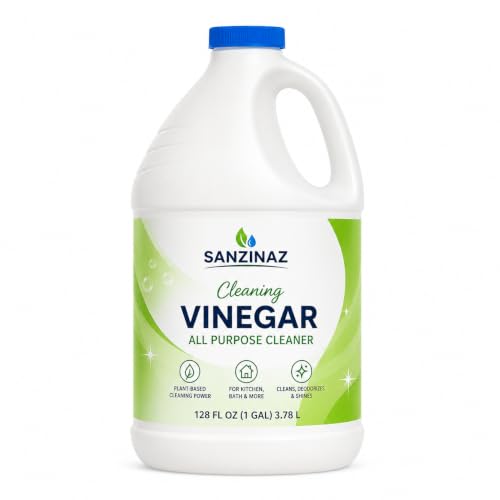 SANZINAZ Distilled White Vinegar, 128 fl oz (1 Gallon), Multipurpose
