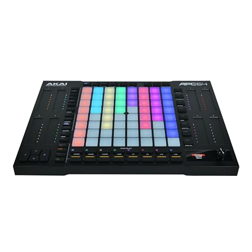 AKAI Professional APC64 - Ableton Live Controller with Sequencer, 64 RGB velocity-sensitive pads and 8 assignable touch strips