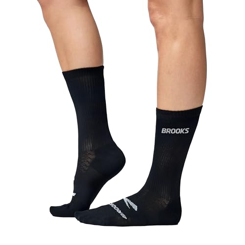 Image of Brooks Run-In Crew Sock 3-Pack, Crew Length, Arch Support, Running Socks