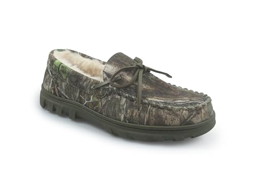 Image of Bonezzz Flex Slippers - Comfy Feet Warmers for Men | Durable and Sustainable Feet Warmers with Memory Foam with Mossy Oak Camo and Faux Shearling Lining - Indoor and Outdoor Use