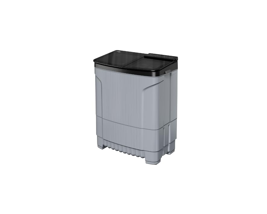 Image of Godrej EDGE ULTIMA 8 Kg 5 star Semi-Automatic Top Loading Washing Machine (WSEDGE ULT 80 5.0 DB2M MIGR, Mist Grey, Stainless Steel Wash and Spin Drum)