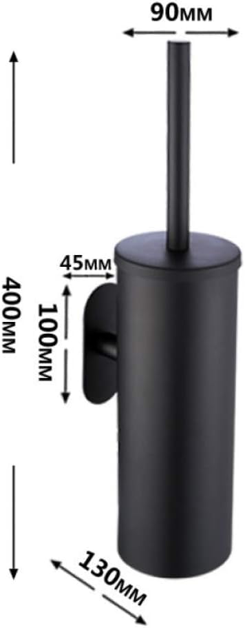 Ensemble brosse de toilette avec support robuste en acier inoxydable argenté - 5