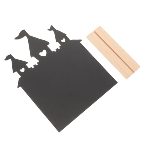 Housoutil Wooden Memo Board Chalkboard Sign for Home Office Mini Chalkboard Sign Writing Surface