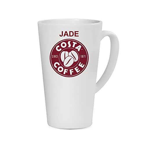 Giftme Personalised with Any Name Costa Unique Latte Ceramic Mug Coffee Tea Mug. (17oz)