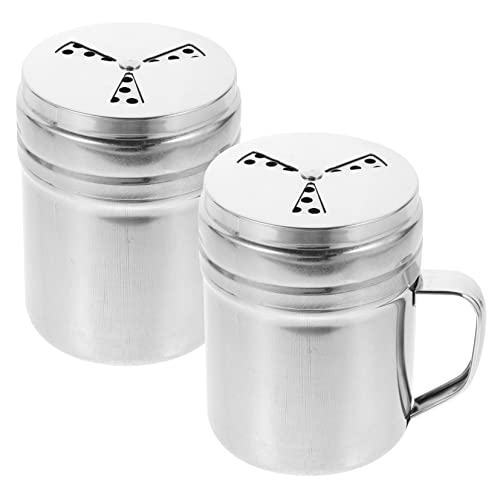 GLEAVI 2 pezzi Barattoli Spezie con in Acciaio Inossidabile Contenitori Condimenti per Shaker Compatti Cucina e Barbecue