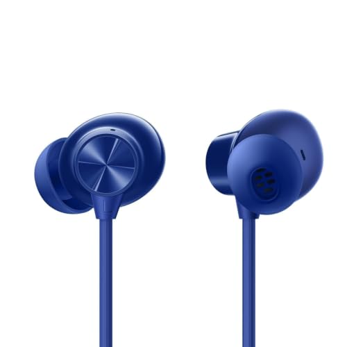 Image of Bluetooth Wireless in-Ear Neckband Earphones with Mic, 12.4mm Dynamic Drivers, Up to 30 Hours Playtime, Fast Charging, IPX Water & Dust Resistance, Deep Bass, Type-C, ENC Calling (Blue)