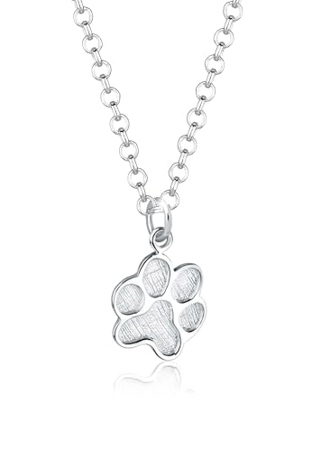 Elli Collar Mujer Colgante Pata de Perro Juguetón Plata de Ley 925