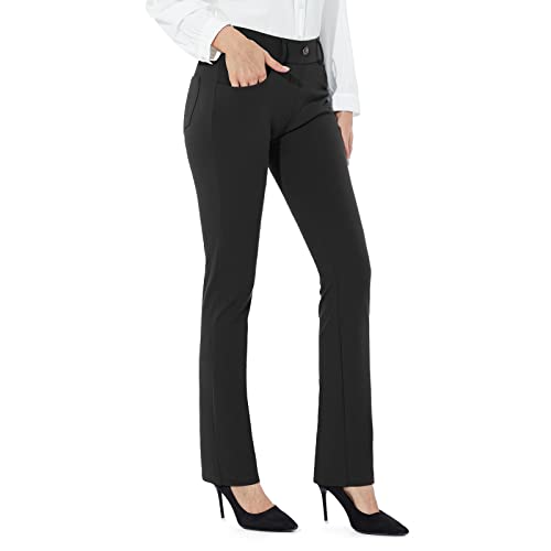 M MOTEEPI Yoga Dress Pants for Women 31''/29''/33'' High Waisted Pull on Work Pants Business Slacks2