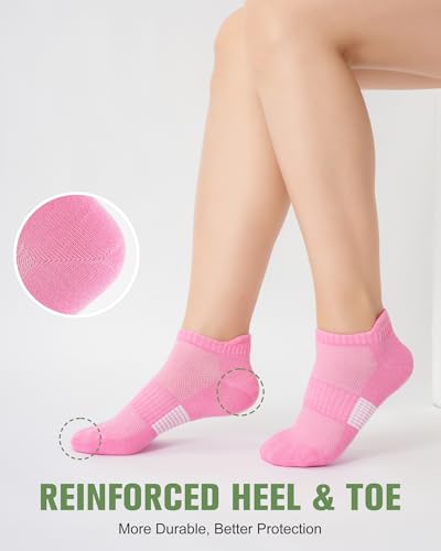 Image of Niorasen Ankle Socks for Women, 6 Pairs Breathable Bamboo Viscose Low Cut Thin Socks,Moisture Wicking Casual Sports Running