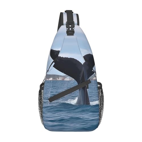 Sling Bag para Hombre y Mujer Cola de Ballena Casual miniatura 1