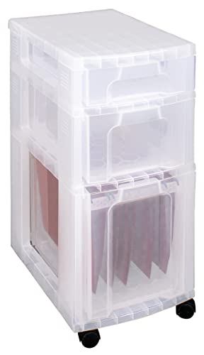 Really Useful Box Plastic Storage Storage Tower 11x7 Litre Clear Frame with Rainbow Drawers product thumbnail 5