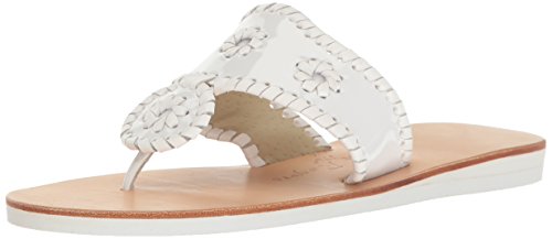 Jack Rogers Women's Boating Jacks Flat Sandal, White/White, 11 M Us #TOP11