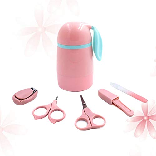 DOITOOL 5 peças de cortador de unhas de aço inoxidável, kit de manicure, tesoura de unha, kit de apa