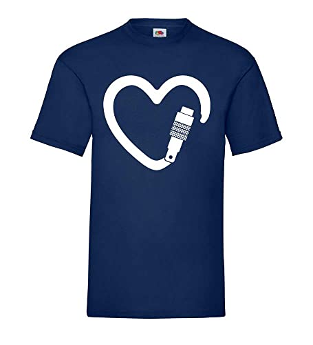 T-shirt homme mousqueton cœur bleu grande taille XXXL shirt84