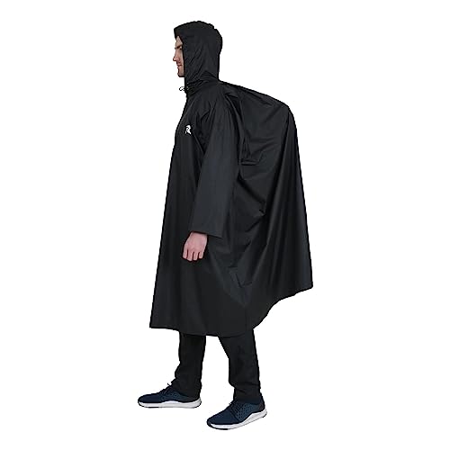 Image of ROCKSPORT Unisex Hooded Rain Poncho for Adult, Polyester Waterproof, lightweight,Reusable& Packable, long sleeve, One Size Fits Most, Free Size
