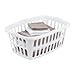 Sterilite 12-Pack Rectangular Laundry Basket, Plastic Clothes Hamper, 1.5 Bushel, White - Dirty Clothing Storage Organizer with Handles for Bedroom, Bathroom, and Closet