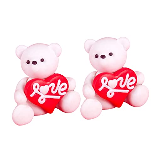 CIYODO 2piezas Adornos De De Confesión Decoración Miniatura Para Pastel De San Valentín Adorno De Pastel De