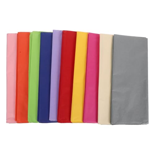 Papier de soie coloré VILLCASE 100 feuilles 10 couleurs pour origami