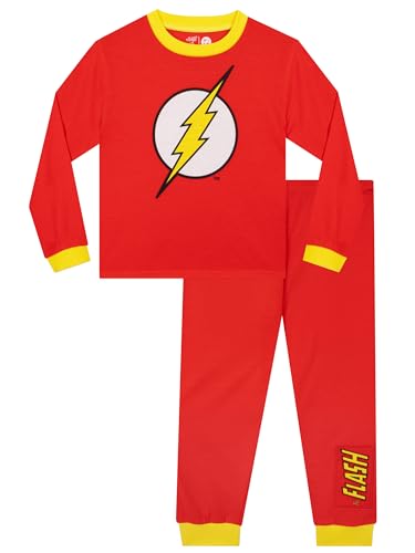 DC Comics The Flash Boys Pyjamas, Superhero Kids Pyjamas, Long Sleeve Boys' Pyjama Sets 7-8 Years