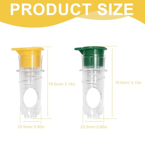 Presse-Agrumes Manuel - 2 Pièces Presse Citron avec Verseur Intégré - Compact (Jaune/Vert) Presse Citron Manuel pour Orange, Citron, Clémentine – Image 3