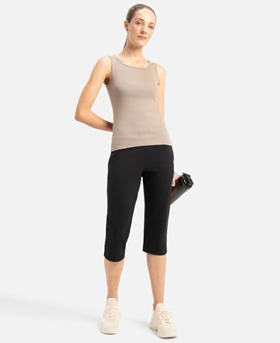 Image of Jockey A113 Women's Super Combed Cotton Rib Fabric Slim Fit Solid Tank Top