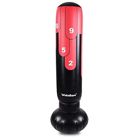 Inflatable Punching Bags, Boxing Bag with Stand, Focal Bags for Kids or Adults, Fitness Punching Bag Cover