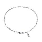 Material: .925 Sterling Silber, Maß: 9 Zoll Länge mit 1 Zoll Verlängerung, Gewicht: 2,53 Gramm