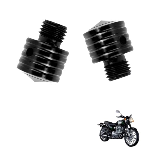generisch 2PCS motorrad spiegel blindstopfen kompatibel mit Kawasaki W800,staubdicht tuning zubehör(black)