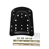 Mokuo Universal Motorcycle Rear Tail Box Base Plate in Heavy Iron Material Adapter for Motorcycle Rear Luggage Rack Trunk,Black Color Trunk Floor Panel