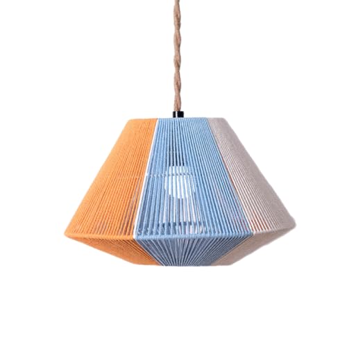 Suspension en corde de chanvre au design moderne et coloré pour plafond haut
