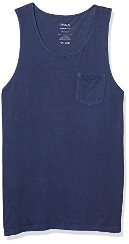 RVCA Men Ptc Pigment Tank Top Blue Large