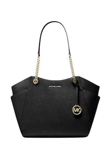 Preisvergleich Produktbild Michael Kors Jet Set Travel Large Chain Shoulder Bag (Black)