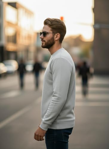 Image of Mack Jonney Men Regular Fit Fleece ||Black||Round Neck Solid||Sweatshirt-JM3911