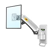 North Bayou TV Monitor Wall Mount Bracket Full Motion Articulating Swivel 17-27 inch Display Monitor Gas Spring (Chrome-Plating Single Extension)