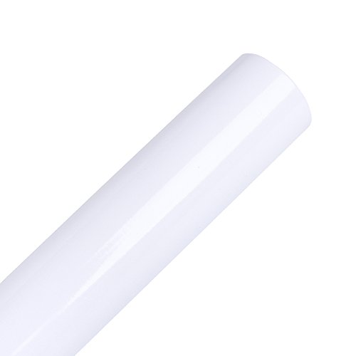 VINYL FROG Vinyle adhésif permanent blanc brillant 30x300cm pour des coupeurs d'art, des lettres, des décalques et des traceurs de signe