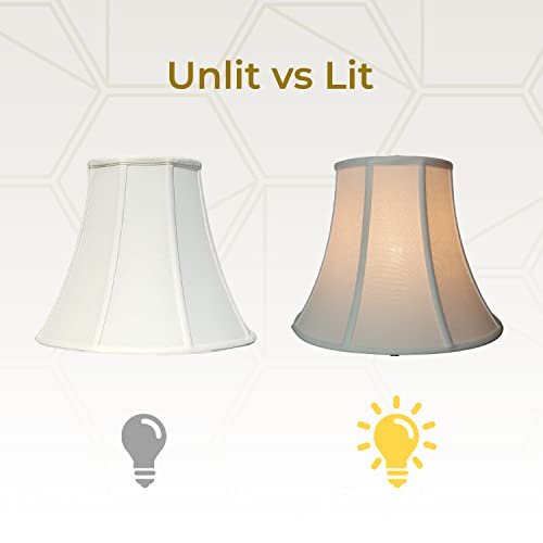 Image of Royal Designs, Inc. BSO-704-14LNEG-2 True Bell Basic Lamp Shade, 7 x 14 x 11.5, Linen Eggshell, 2-Pack