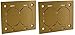 Hubbell Raco Hubbell-Raco 6250 Single-Gang Rectangular Floor Box Duplex Cover with Lift Lids Brass Finish (Two Pack)