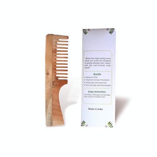 Peine de Madera Neem para Mujeres y Hombres miniatura 2