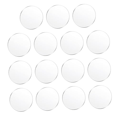 ELAYARD Discos Redondos de Acrílico Transparente 6 CM 15 Unidades Láminas Circulares para Manualidades DIY Material Acrílico Resistente Adecuado para Proyectos Artísticos y Creativos