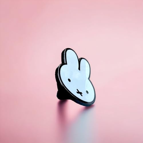 Image of Enamel Bunny Pin - Cute Rabbit Brooch for Women & Girls - Lapel Clip Animal Pins