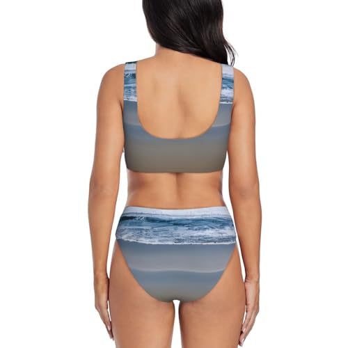Ensemble de bikini 2 pièces imprimé côtier et finitions premium - 3