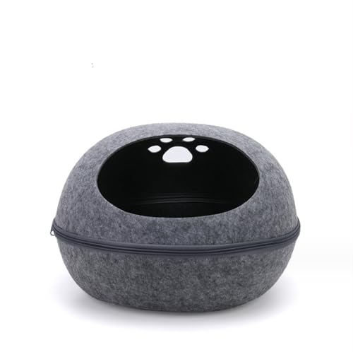猫ハウス 猫用ベッド キャットドーナツ 猫トンネル 取り外し可能 洗える猫用ベッド 小型犬に適したベッド 屋内用 猫トンネル (ダークグレーB)