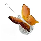 Handgefertigte K9 For Crystal Butterfly Figur für Hochzeitsdekoration, Heimdisplay und Handwerk Briefbeschwerer mit exquisiten Details (Bernstein)