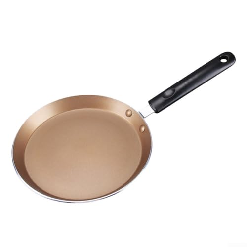 FortunateSweet Una sartén imprescindible de aluminio fundido fiable y esencial para la cocina (dorado)